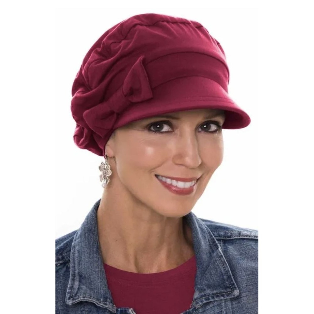 Cardani Versatility Newsboy Hat Cameo Pink Bamboo Viscose Headcover NWT